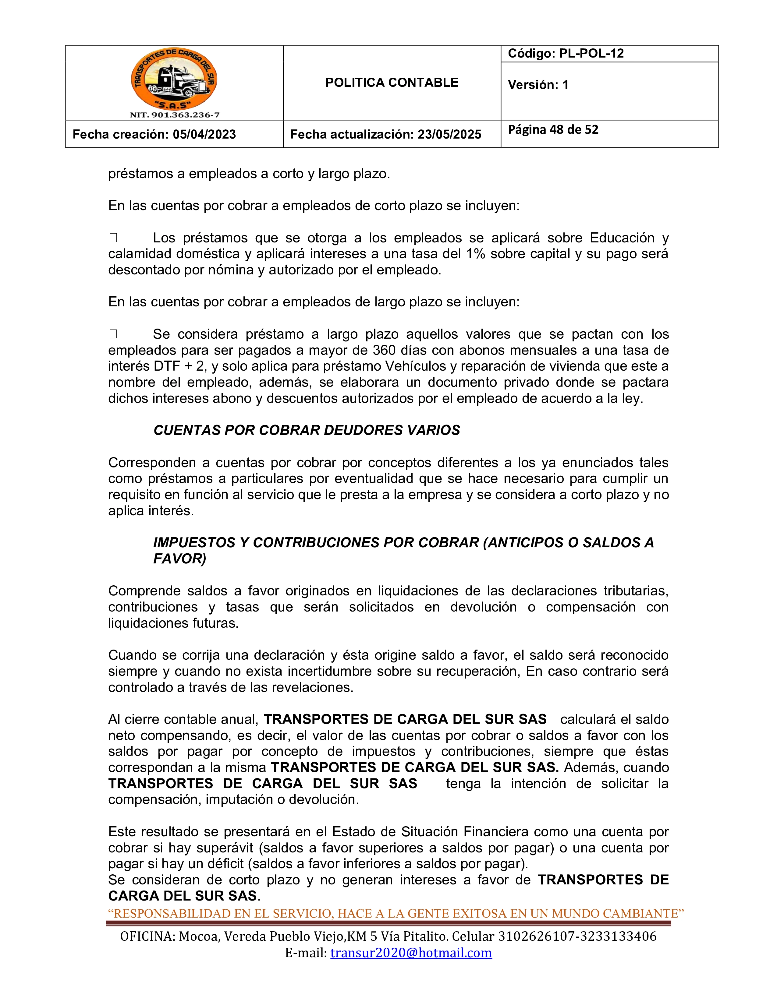 Política Contable 48